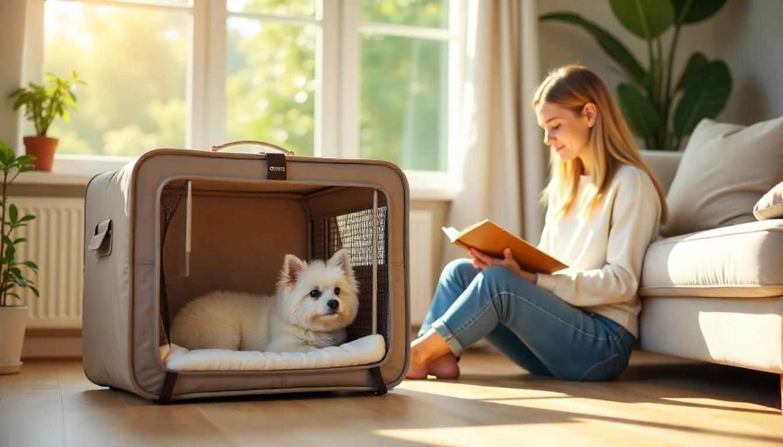 How Does a Collapsible Pet Crate Like KindTail's PAWD Help Reduce Separation Anxiety in Dogs?